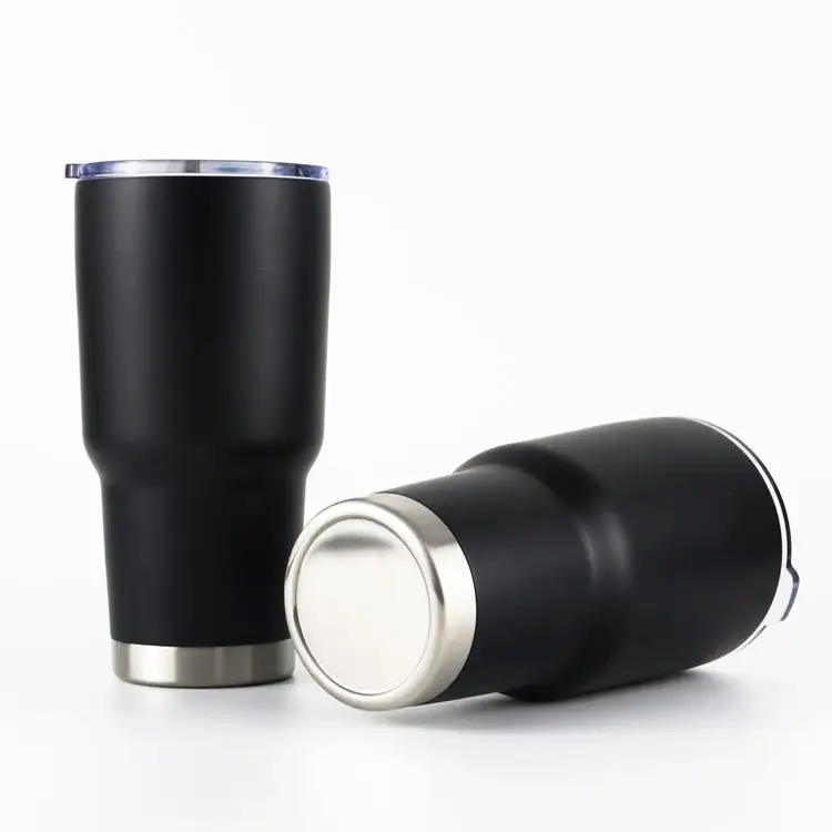 30oz Stainless Steel Insulated Beer &amp; Coffee Travel Mug Vacuum Tumbler with Straw &amp; Flip Lid