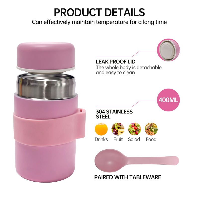 BSCI Certified Gift Lunch Container OEM Factory Price Stainless Steel Vacuum Insulated Warmer BPA Free Dishwasher Safe Food Jar