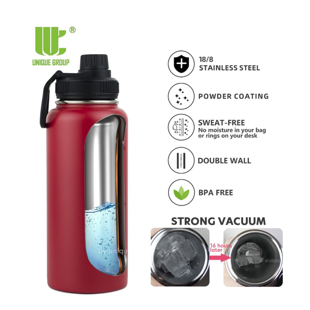 Double Wall Stainless Steel Thermal Insulated Vacuum Flask Metal Cup for Hiking Travel Outdoor Gym School Cycling Yoga