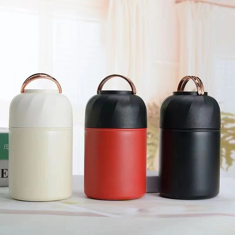 Hot Selling 500ml Double Wall Stainless Steel Insulated Food Flask Jar with Handle