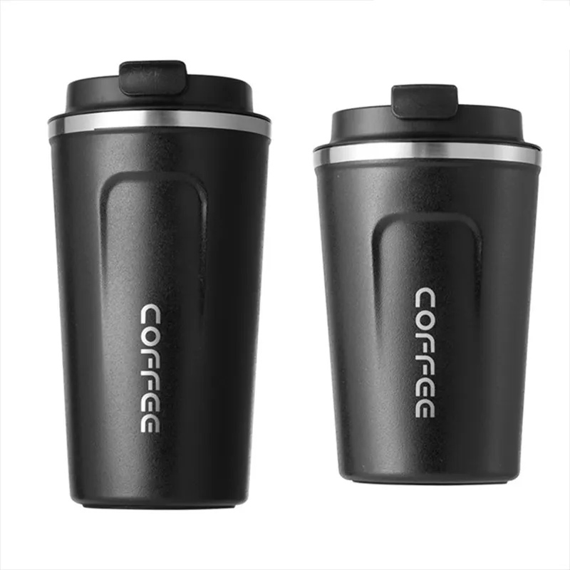 Custom 380ml 500ml New Stainless Steel Thermos Vacuum Flask Coffee Mug Sports Water Bottle Creative Outdoor Travel Portable Car Gift Thermos Cup