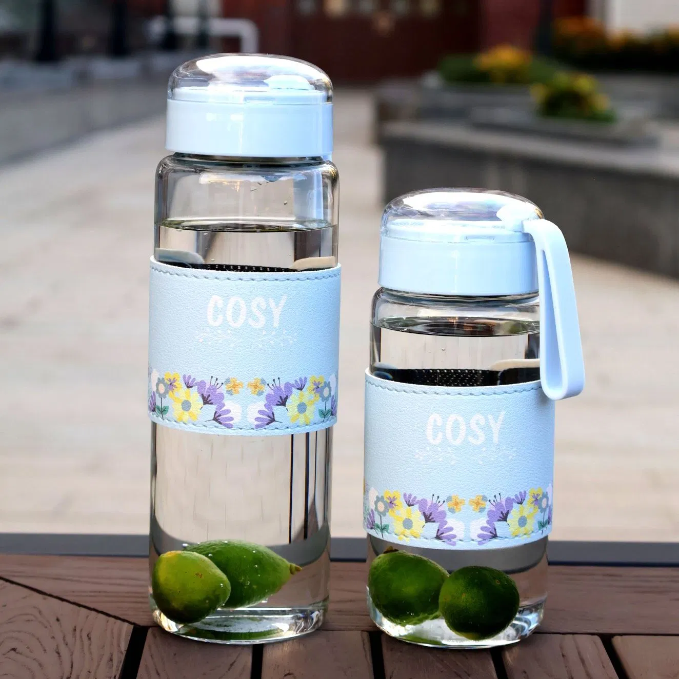 Cute Crystal Glass Water Bottle for Stylish Hydration