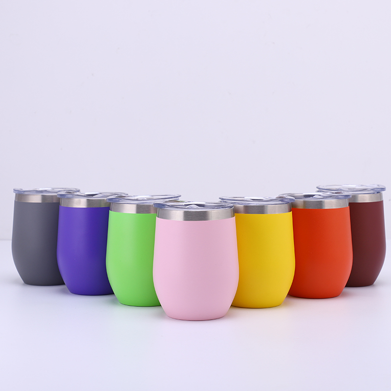 High Quality 12oz Stainless Steel Coffee Mug Wine Tumbler in Powder Coating