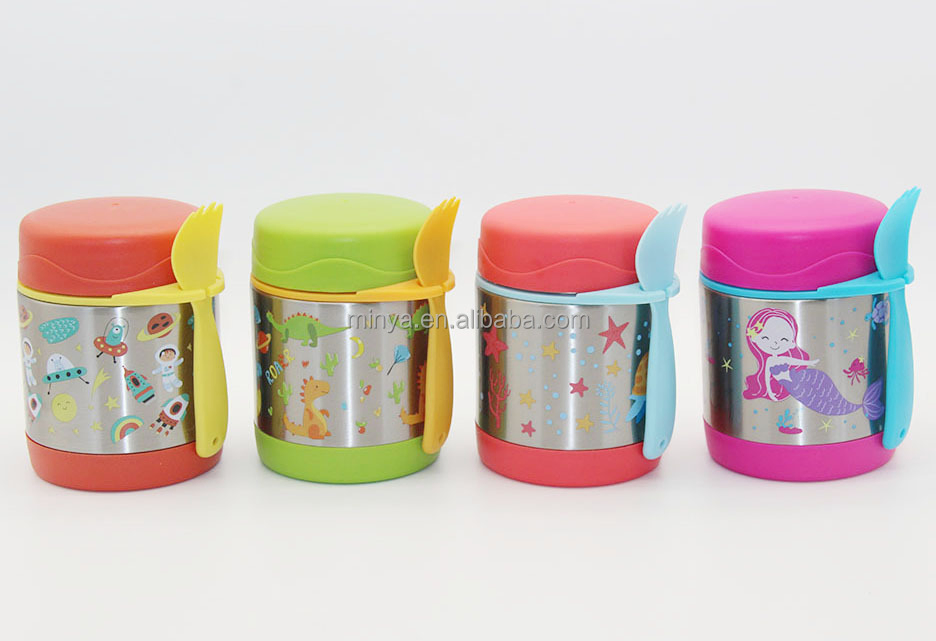 Stainless Steel Thermal Insulation Lunch Flask Food Warmer Vacuum Lunch Box Container