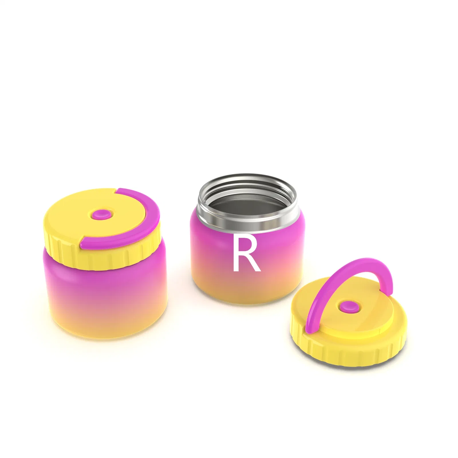 Aohea Obm ODM Stainless Steel Food Jar Double Wall Vacuum Sealed Insulated Food Storage Container with Carry Handle Lid 16 Ounce Deep Blue