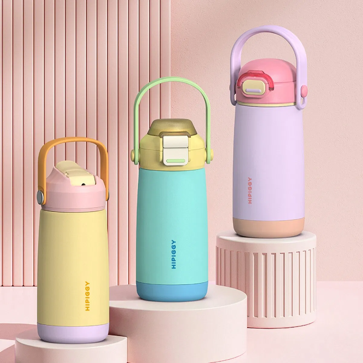 Premium Reusable Plastic Cup Stainless Steel Kids Water Bottle