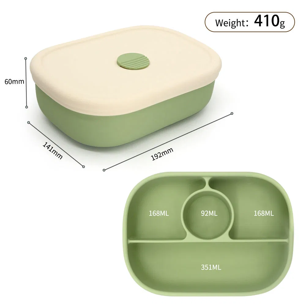 Factory Reusable BPA Free Leakproof Four Compartment Food Container