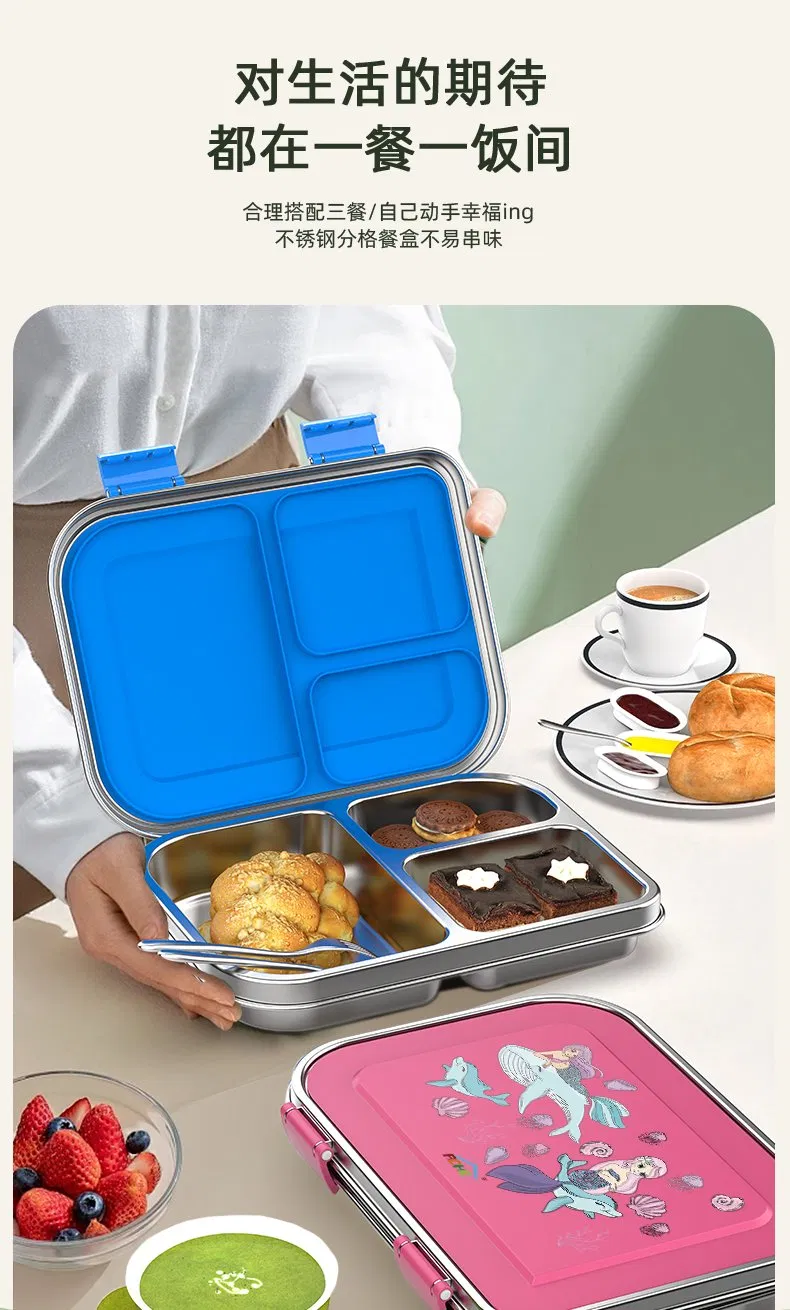 R Aohea Patented A2 18/8 Cpclfgbfda Stainless Steel Lunch Box Set Leakproof Food Containers Suitable for Snacks Fruit Cereal Soupsmealsbpafree S30400 SUS304 CF