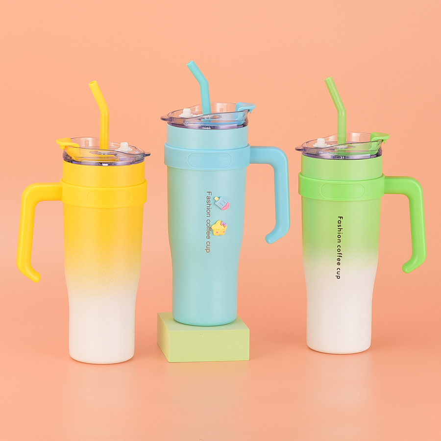 Custom Logo 40oz Vacuum Insulated Double Wall Coffee Tumbler 40 Oz Stainless Steel Travel Mug with Handle