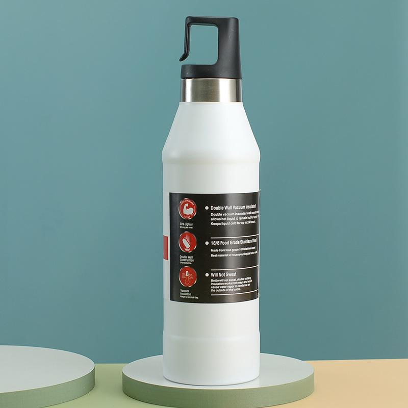 Creative Stainless Steel Flask Bottle with BPA Free Lid High Quality Vacuum Sport Water Bottle Portable Outdoor Travel Bottle