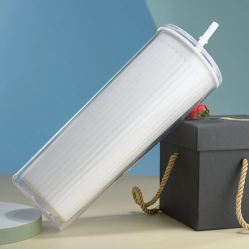 Simple Vertical Straight Cylinder Large Capacity Double Plastic Water Bottle