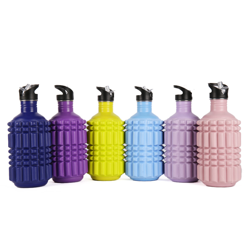 Stainless Steel Reusable Insulated Cool Sports Travel Size Foam Rollers Water Bottles