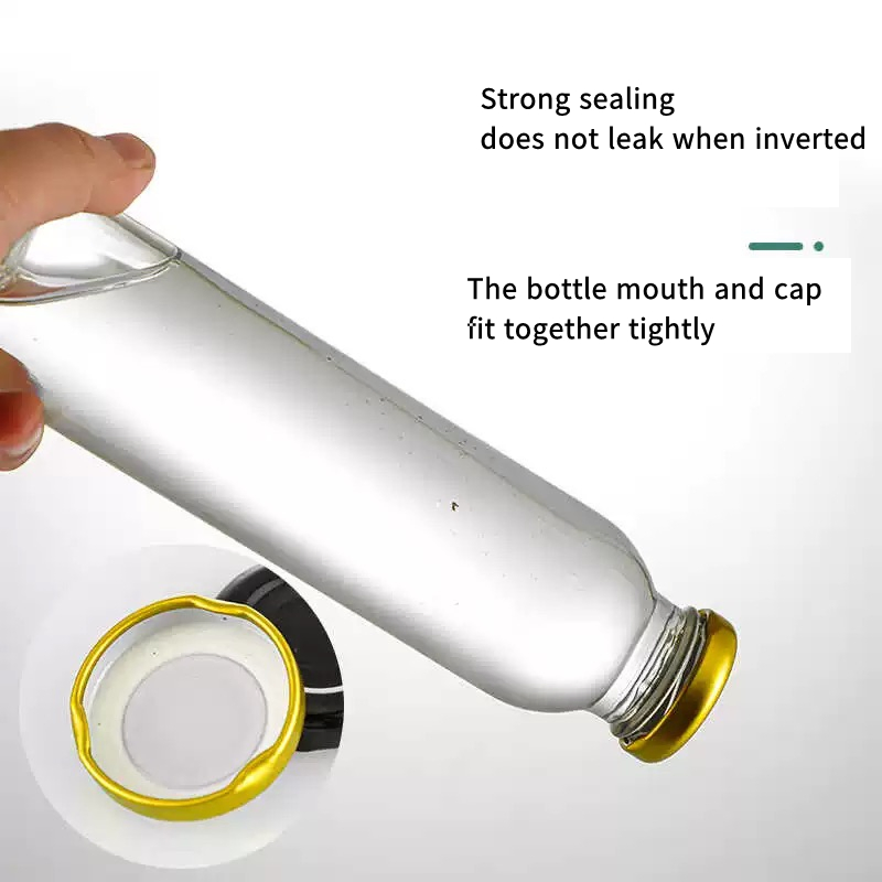 Wholesale Clear Glass Water Bottle for Cold Brew Tea Juice Milk Coffee with Metal Cover 310ml 500ml