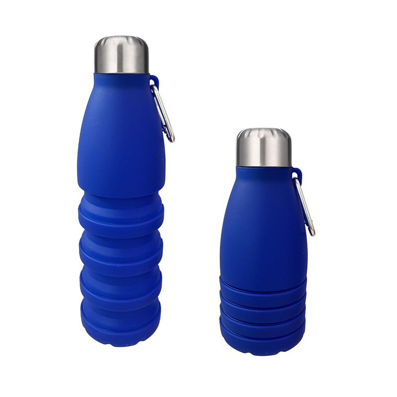 Cold Drinks Widemouth School Collapsible 550ml BPA Free Silicone Water Bottle
