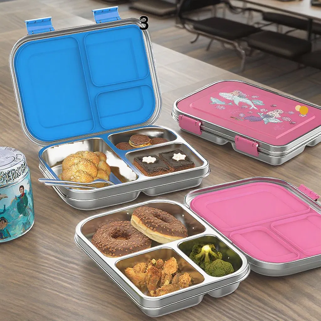 R Aohea Patented A2 18/8 Cpclfgbfda Stainless Steel Lunch Box Set Leakproof Food Containers Suitable for Snacks Fruit Cereal Soupsmealsbpafree S30400 SUS304 CF
