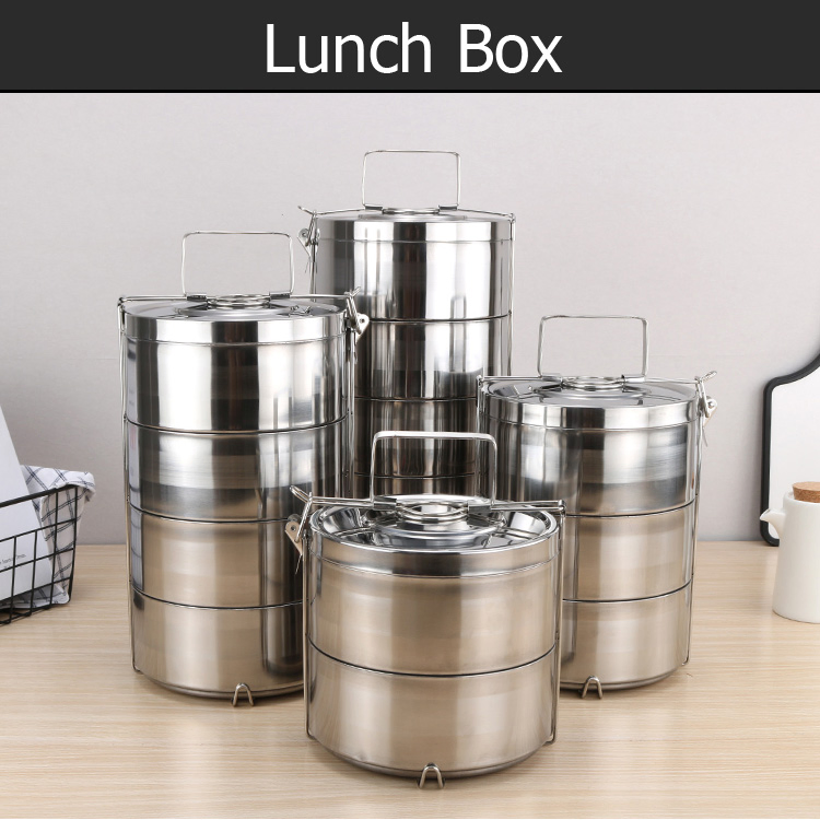 Stainless Steel Box Thermal Stackable Lunch Box Insulated Bento Lunch Container