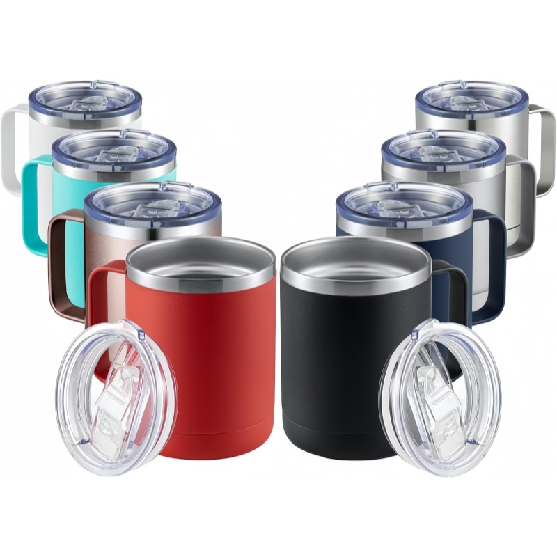 12oz Thermal Coffee Stainless Steel Travel Mug Tumbler with Handle