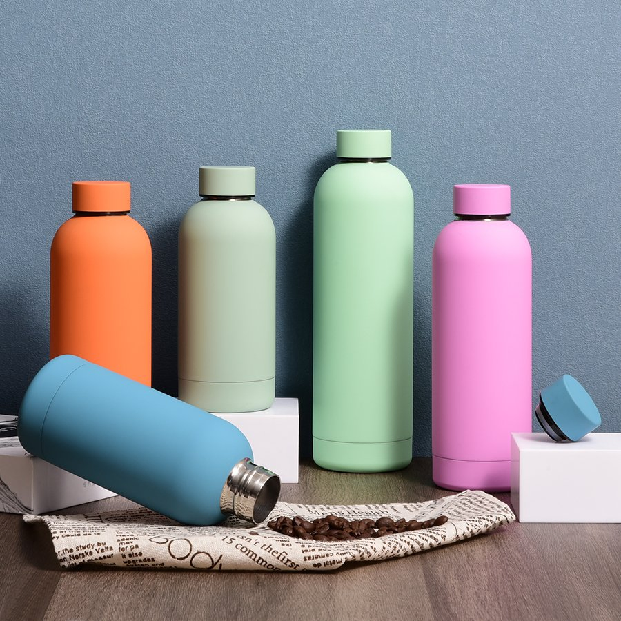 BPA Free Fancy Wholesale Drinking OEM Colorful Metal Custom Portable Thermal Vacuum Gym Termos Hot Sports Insulated Stainless Steel Flask Water Bottle