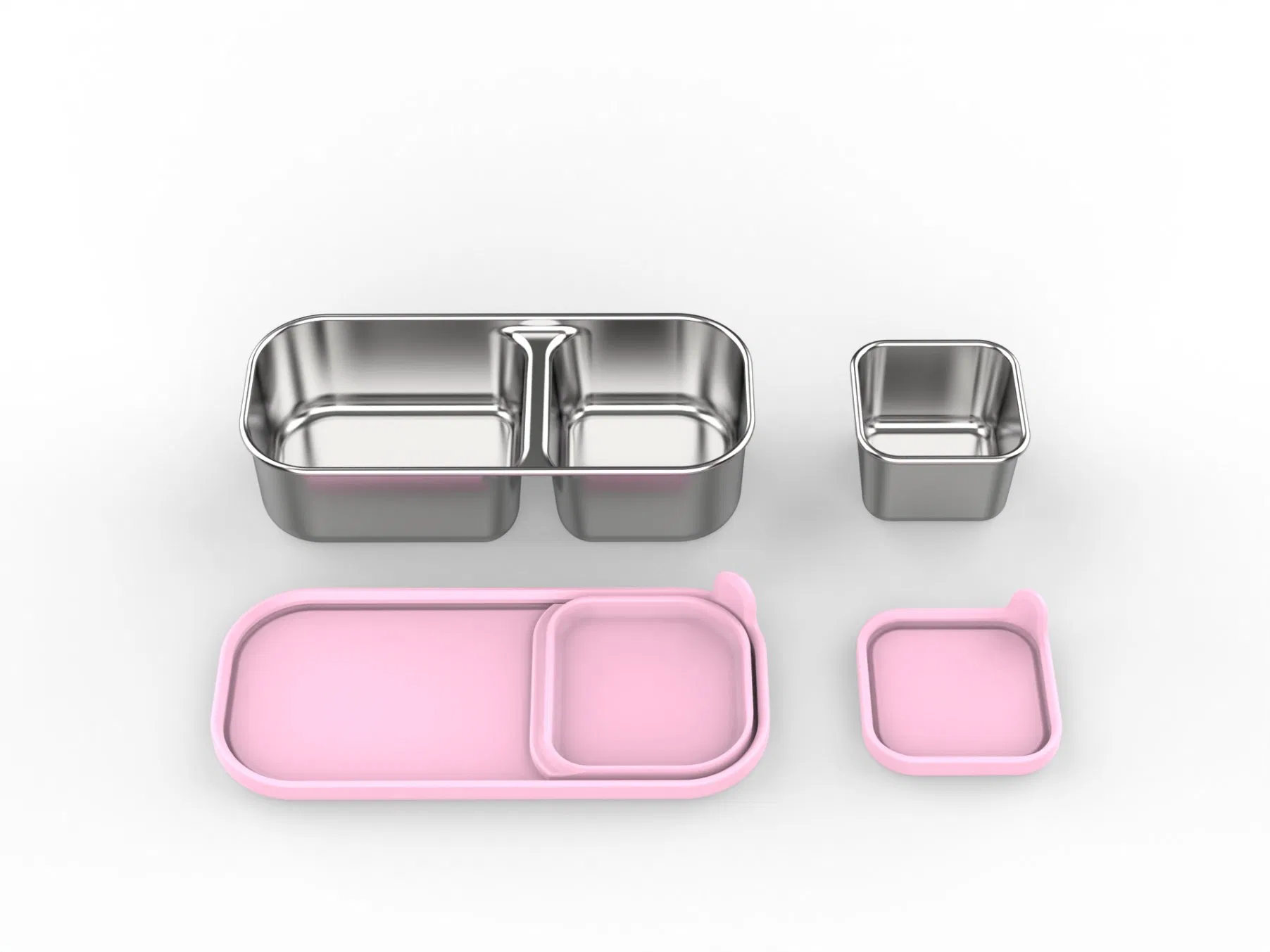 Aohea OEM ODM 67oz Theros for Hot Food 3 Layered Stackable Insulated Lunch Box Soup Theros Jar Comes with an Insulated Bag Suitable for Office Lunches and Outdo