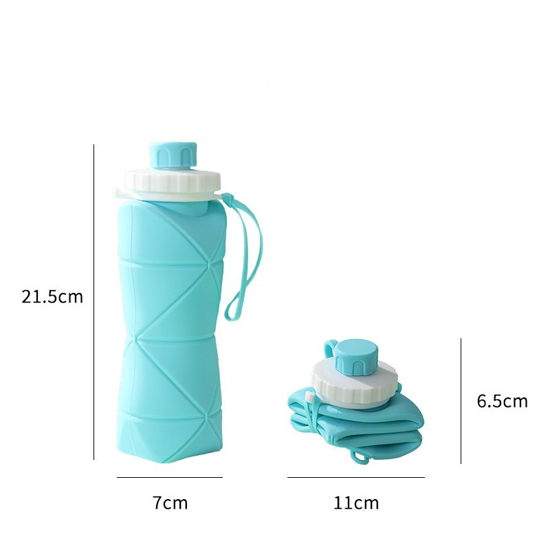 Silicone Foldable Portable Travel Water Bottle, Collapsible Water Bottles