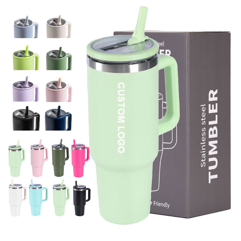 OEM 40oz Leak Resistant Sublimation Reusable Insulated Stainless Steel Tumbler