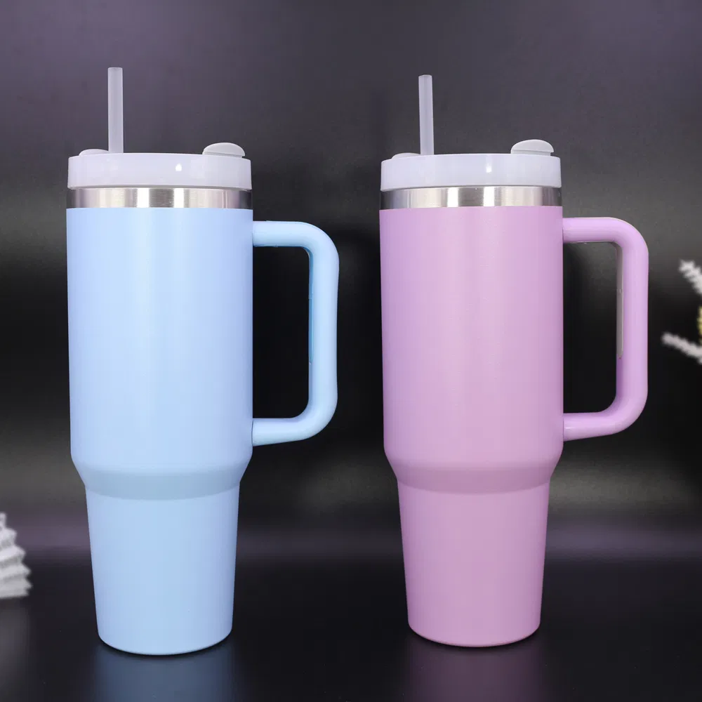 double walls custom 40OZ stainless steel water bottle sports vacuum flask tumbler