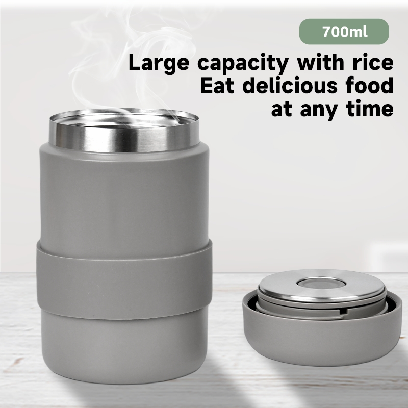 Top-Grade 700ml Dual-Layer Stainless Steel Thermal Food Jar Insulated Food Jar with Shatter-Resistant Leak-Proof Lid &amp; Safe for Daily