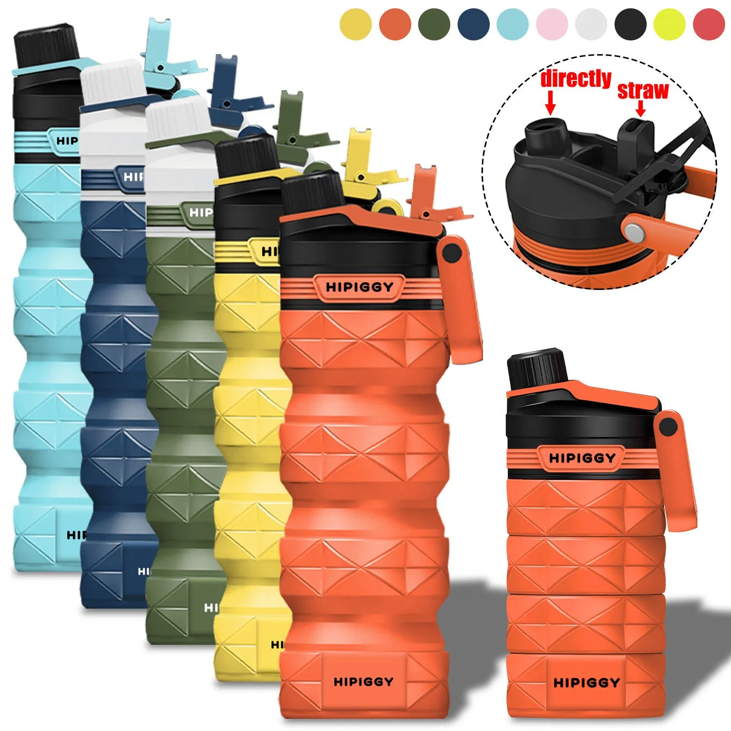 Collapsible Silicone Travel Water Bottle for Outdoor Adventures