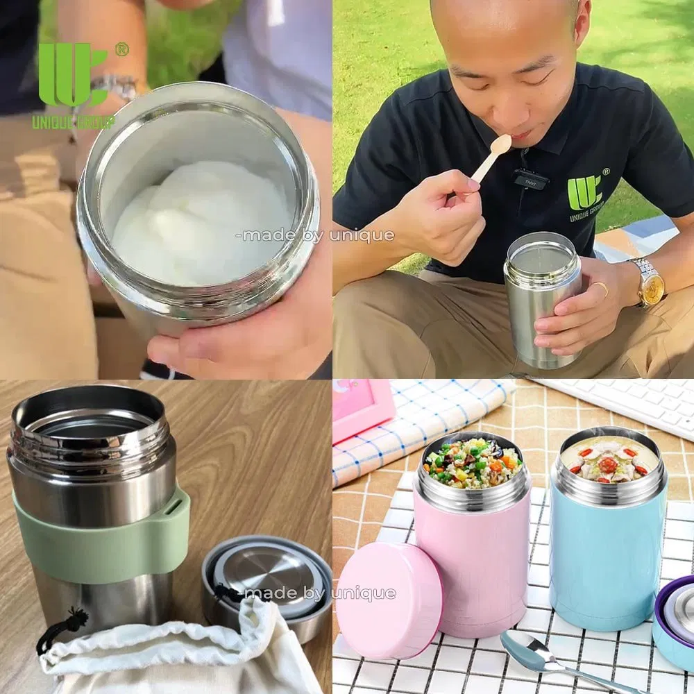 Leakproof Thermal Food Container Stainless Steel Vacuum Lunch Container for Office Meal and School Soup OEM