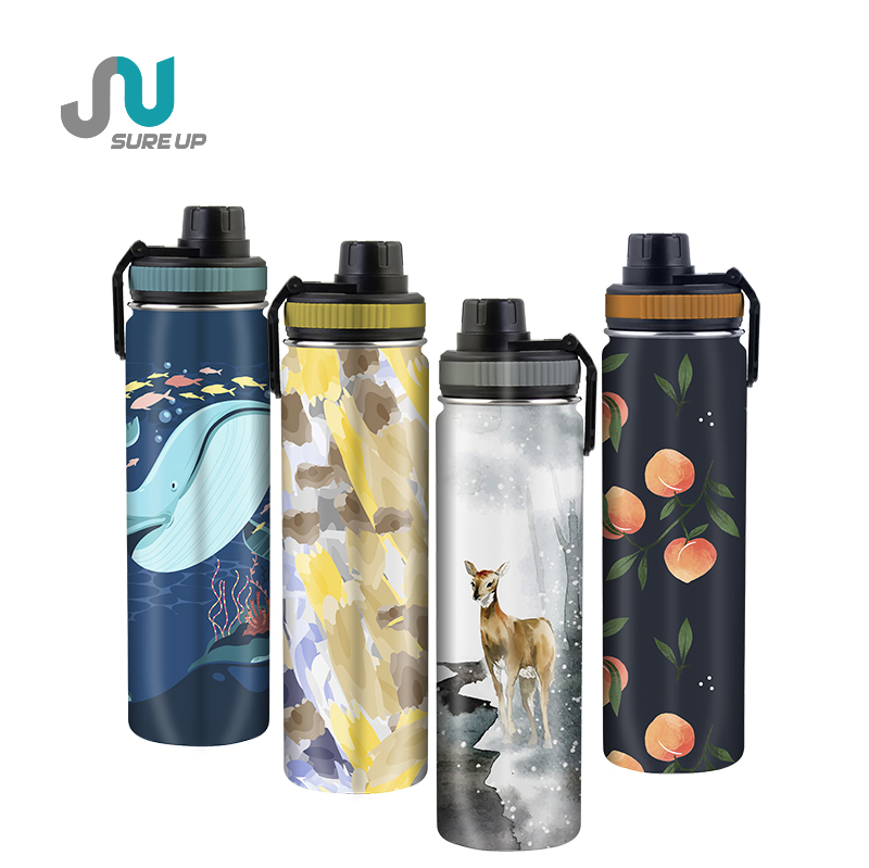 Stainless Steel Vacuum Flask 550/650/750ml Wide Mouth with Handle Portable