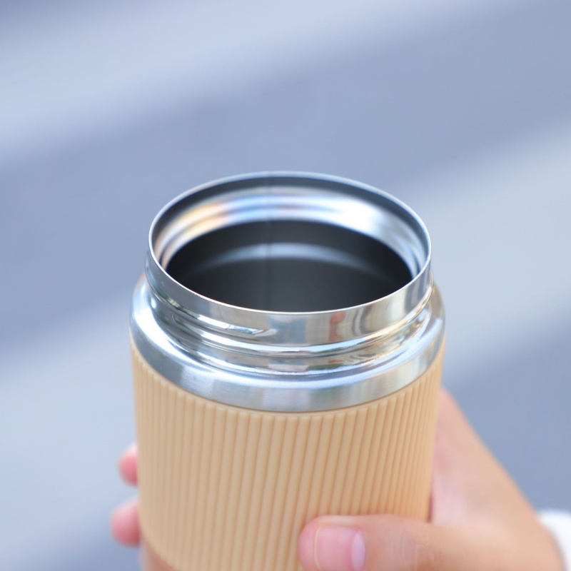 New Style 380ml Stainless Steel Thermos Coffee Cup Stylish Travel Coffee Mug Double Walled Thermal Vacuum Flask with Lid