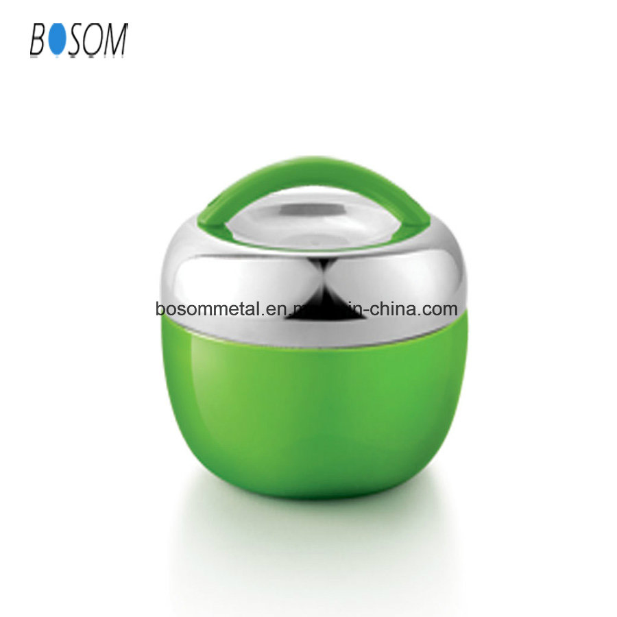Thermal Insulation Lunch Box Colorful Three Layers Stainless Steel Box Apple Bowl Food Container
