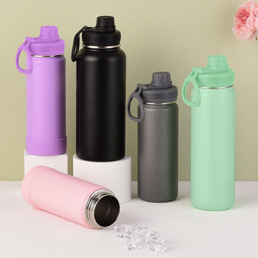 New ODM 360 Degree Direct Drinking Lid Double Wall 304 Stainless Steel Wide Mouth Water Bottle Hot Selling Vacuum Flask