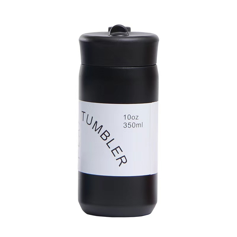 Double Walled Vacuum 380ml Steel Thermos Thermal Flask with Straw