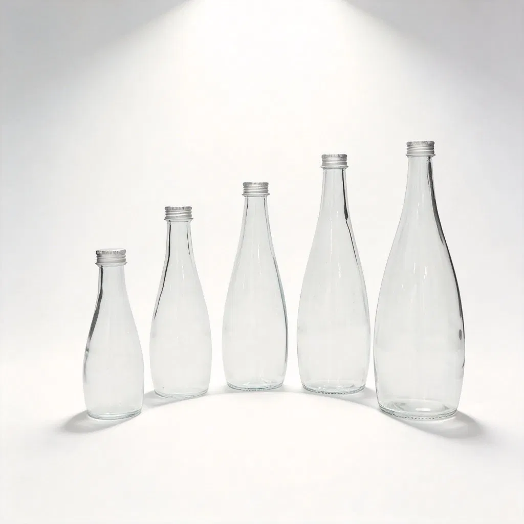 Glass Beverage Bottle for Sparkling Mineral Water Packaging Bottle 200ml 330ml 500ml 750ml 1L