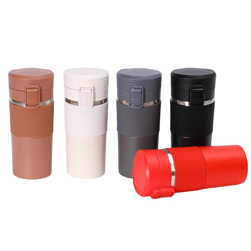 New Style 380ml Stainless Steel Thermos Coffee Cup Stylish Travel Coffee Mug Double Walled Thermal Vacuum Flask with Lid