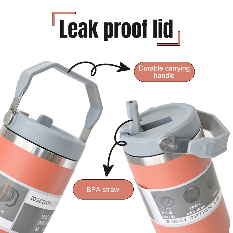 Custom Logo 30oz Travel Coffee Mug Stainless Steel Thermal Tumbler with Handle