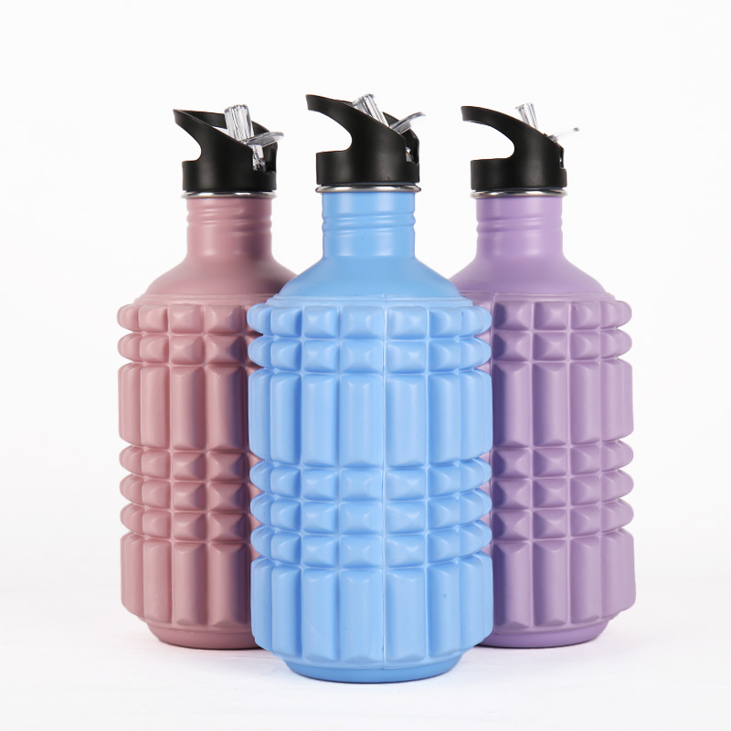 Stainless Steel Reusable Insulated Cool Sports Travel Size Foam Rollers Water Bottles