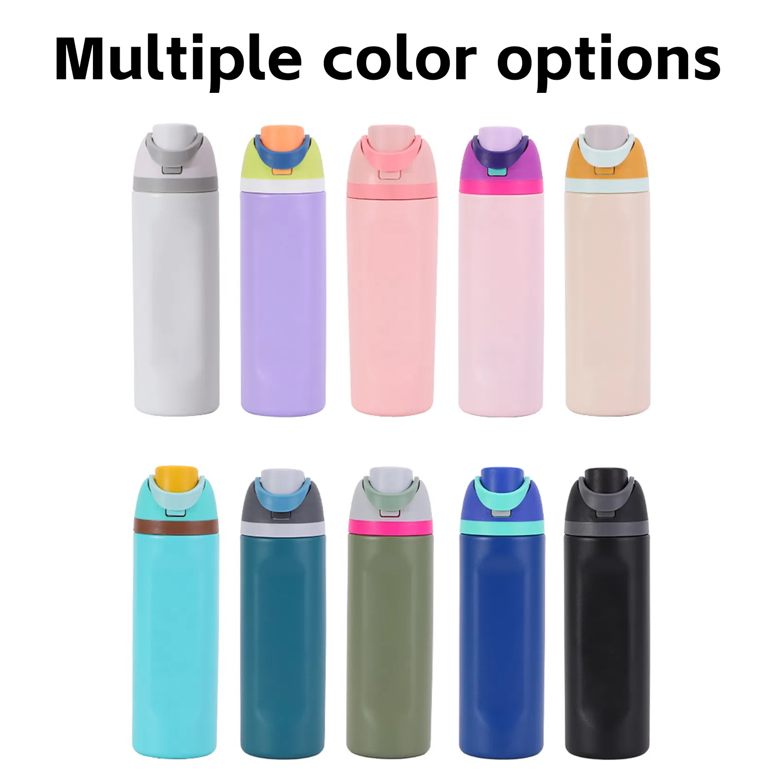 Aohea Eco-Friendly BPA Free Thermal Vacuum Stainless Steel Insulated Water Bottle with Lid