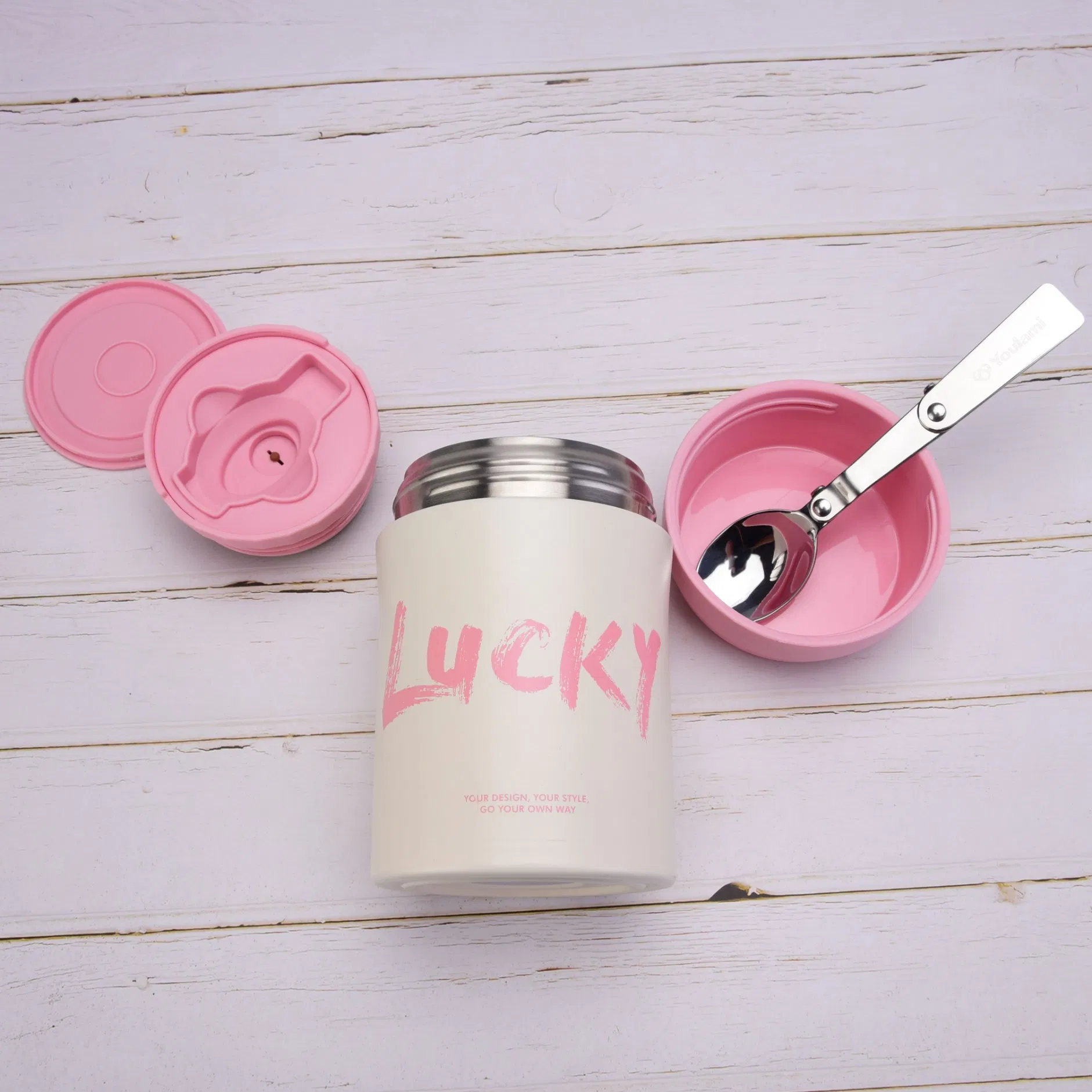 Double Layer Stainless Steel Food Flask Container Vacuum Insulated Baby Students Lunch Box Food Jar