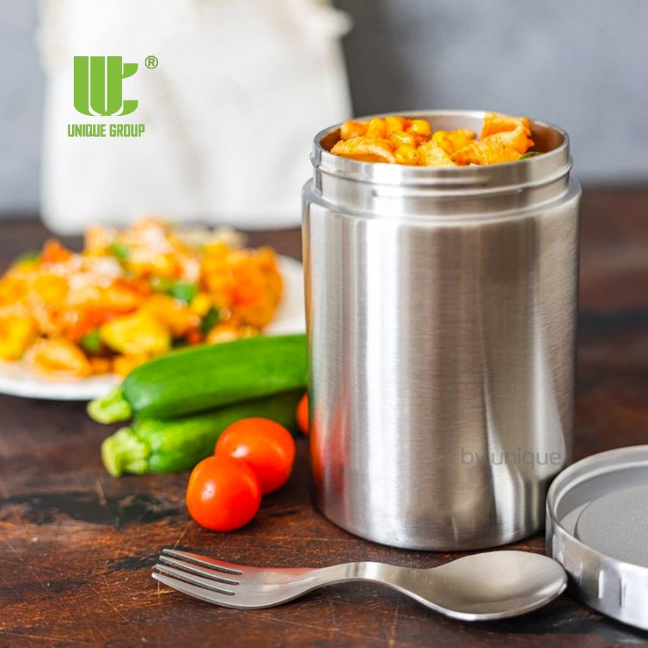 350ml 500ml 100% Stainless Steel Vacuum Insulated Hot Food Thermos Soup Jar