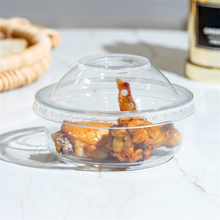 8oz 117mm Microwavable Meal Pet Soup Containers Leakproof Disposable Plastic Food Deli Container with Lids