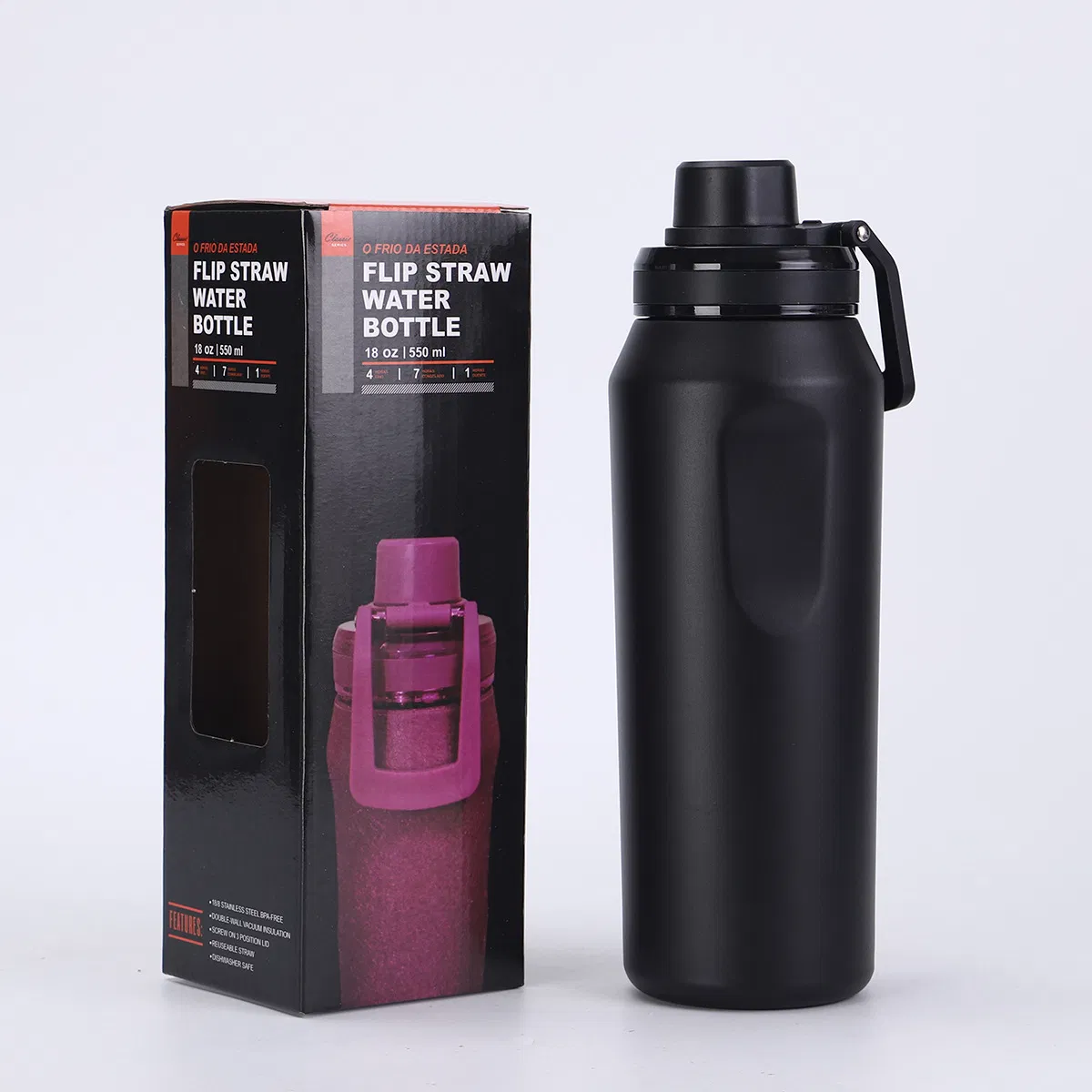 Cross-Border Exclusive 304 Stainless Steel Double-Layer Vacuum Water Bottles Space Sports Kettle Outdoor Portable Thermos for Business Gifts
