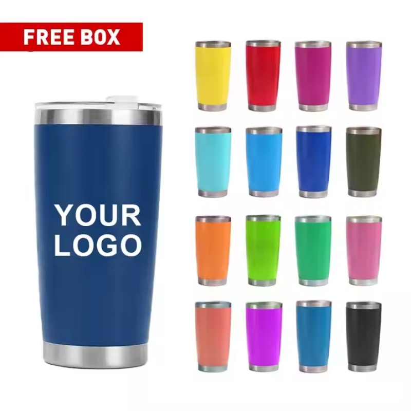 Wholesale Custom 20oz Stainless Steel Double Wall Vacuum Vasos Tumbler Personalized Travel Cup Tumbler Thermal Coffee Mug with Lid