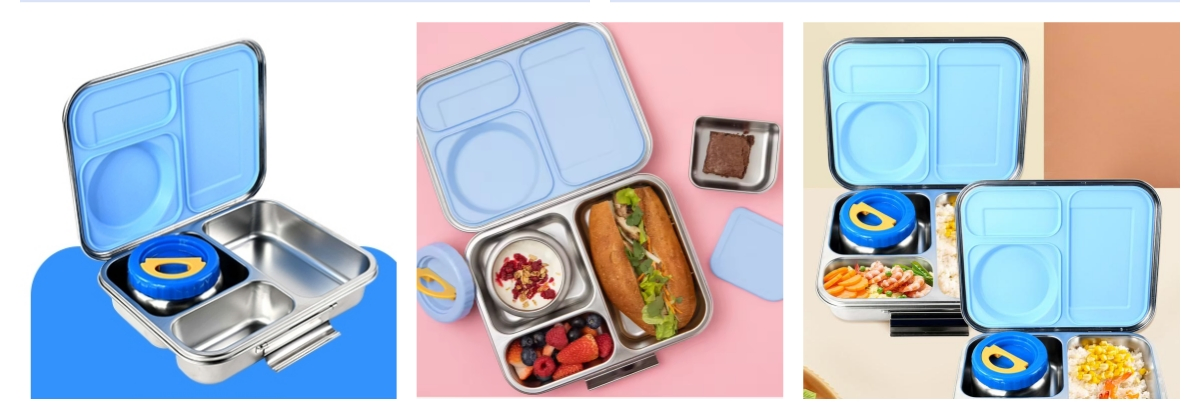 R Aohea Patented A2 18/8 Cpclfgbfda Stainless Steel Lunch Box Set Leakproof Food Containers Suitable for Snacks Fruit Cereal Soupsmealsbpafree S30400 SUS304 CF