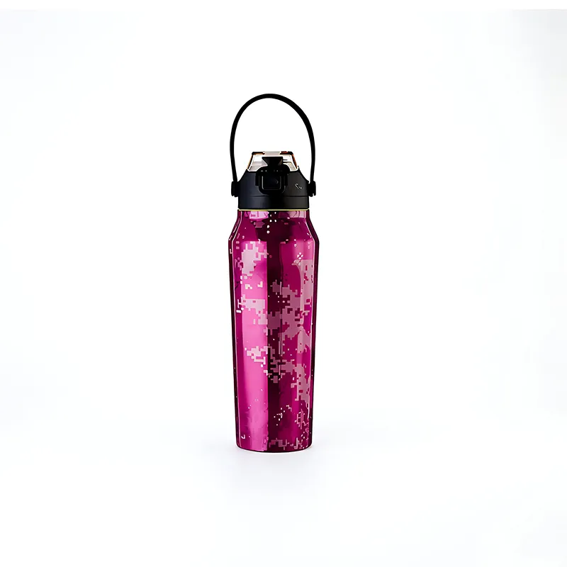 Square Vacuum Insulated Stainless Steel Gym Water Bottle