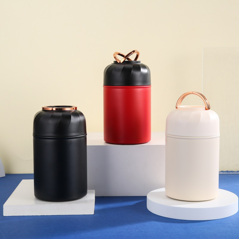 Hot Selling 500ml Double Wall Stainless Steel Insulated Food Flask Jar with Handle