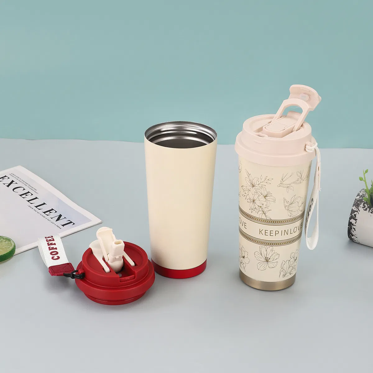 Customized 500ml Thermo Insulated Wide Mouth Sports Water Bottle Vacuum Flask