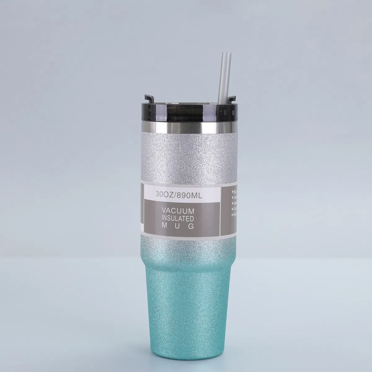 Customizable Logo Multiple Color Travel Coffee Mug 20oz/30oz 304 Stainless Steel Insulated Thermos Cup Powder Coating Car Vacuum Tumbler with Straw