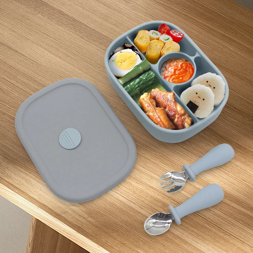 Factory Reusable BPA Free Leakproof Four Compartment Food Container